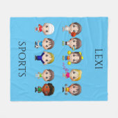 Cartoon-Figuren fleece Decke mit Namen. (Vorderseite (Horizontal))
