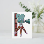 Cartoon-Filmkamera Postkarte (Stehend Vorderseite)