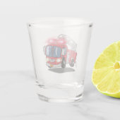 Cartoon Fire Motor Schnapsglas (Rückseite)