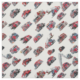 Cartoon Fire Trucks nahtlos Stoff