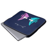 Cartoon Fisch Laptop-Sieb Laptopschutzhülle (Vorne Knopf)