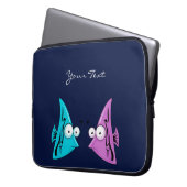 Cartoon Fisch Laptop-Sieb Laptopschutzhülle (Vorderseite Links)