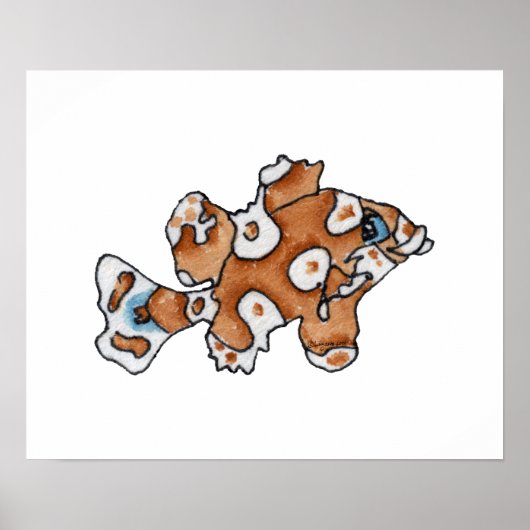 Cartoon Fisch Sweetlips Kinder-Mauer-Poster Poster (Vorne)