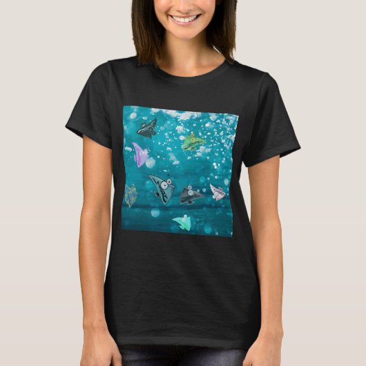 Cartoon-Fisch T-Shirt (Vorderseite)