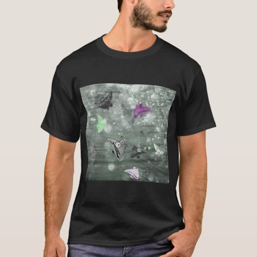 Cartoon-Fisch T-Shirt (Vorderseite)