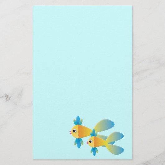 Cartoon-Fische Briefpapier (Vorderseite)