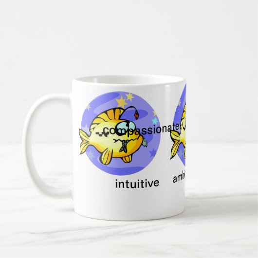 Cartoon Fische Fisch essen Fisch Kaffeetasse (Links)