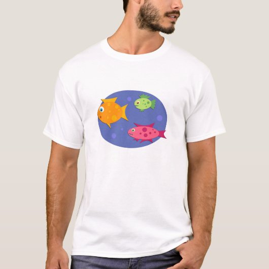Cartoon-Fische T-Shirt (Vorderseite)