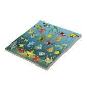 Cartoon-Fische Unterwasser Fliese (Seite)
