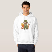 Cartoon Fischer mit großer Fangflotte Hoodie (Vorne ganz)
