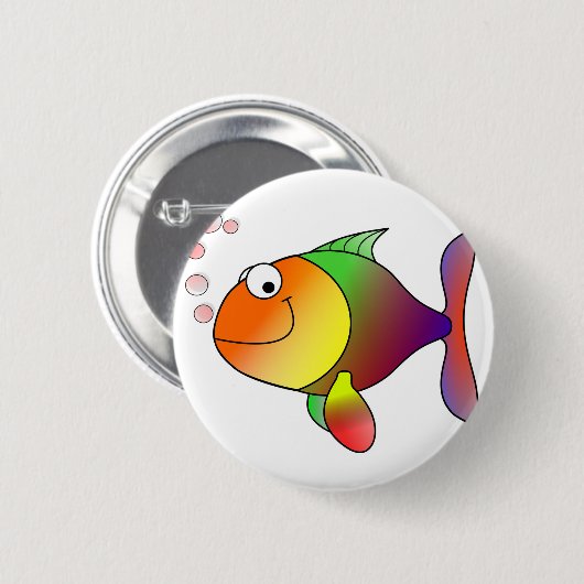 Cartoon Fish Button (Vorne & Hinten)