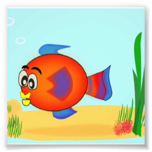 Cartoon Fish Fotodruck (Vorne)