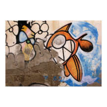 Cartoon Fish Street Art Las Palmas