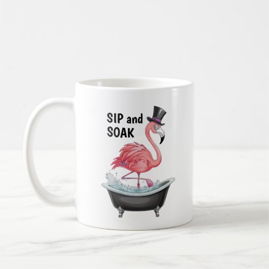 Cartoon Flamingo Kaffeetasse (Links)