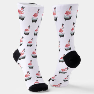 Cartoon Flamingo Pattern Socken