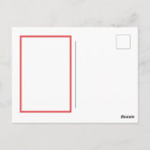 Cartoon Flamingo Vielen Dank Postkarte (Rückseite)