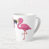 Cartoon Flamingos Personalize Milchtasse (Rechte Ecke)