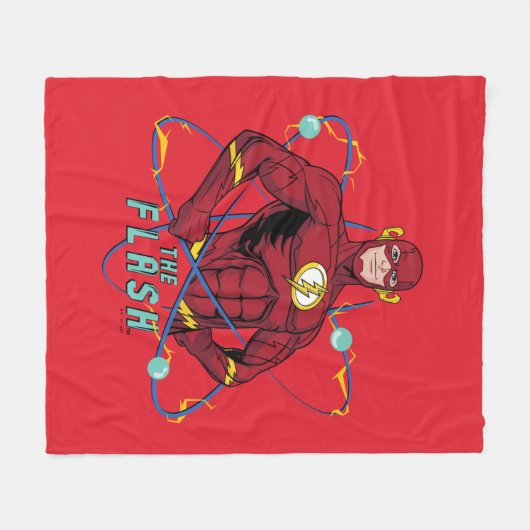 Cartoon Flash Atomic Graphic Fleecedecke (Vorderseite (Horizontal))