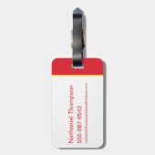 Cartoon Flash Atomic Graphic Gepäckanhänger (Rückseite vertikal)