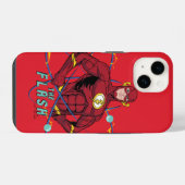 Cartoon Flash Atomic Graphic iPhone Hülle (Rückseite (Horizontal))