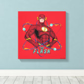 Cartoon Flash Atomic Graphic Leinwanddruck (Insitu (Holzboden))