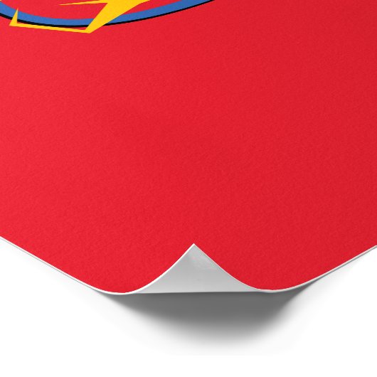 Cartoon Flash Atomic Graphic Poster (Ecke)