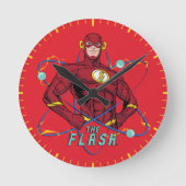 Cartoon Flash Atomic Graphic Runde Wanduhr (Vorderseite)