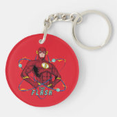 Cartoon Flash Atomic Graphic Schlüsselanhänger (Rückseite)