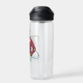Cartoon Flash Atomic Graphic Trinkflasche (Rückseite)