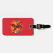 Cartoon Flash-Labor mit grafischer Darstellung Gepäckanhänger (Vorderseite horizontal)