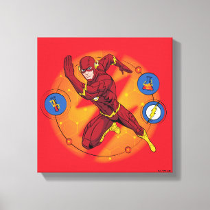 Cartoon Flash-Labor mit grafischer Darstellung Leinwanddruck