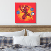 Cartoon Flash-Labor mit grafischer Darstellung Leinwanddruck (Insitu (Schlafzimmer))