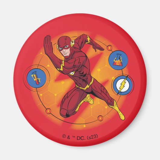 Cartoon Flash-Labor mit grafischer Darstellung Magnet (Vorne)