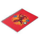 Cartoon Flash-Labor mit grafischer Darstellung Notizblock (Linke Seite)