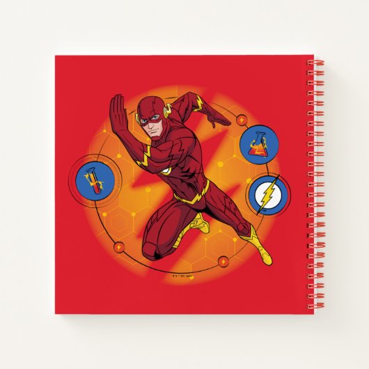 Cartoon Flash-Labor mit grafischer Darstellung Notizblock (Rückseite)