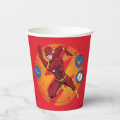 Cartoon Flash-Labor mit grafischer Darstellung Pappbecher (Vorderseite)