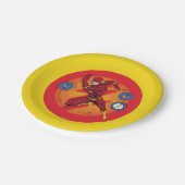 Cartoon Flash-Labor mit grafischer Darstellung Pappteller (Schrägansicht)