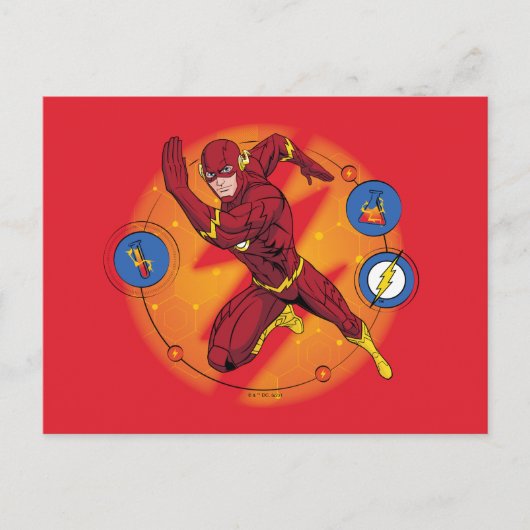 Cartoon Flash-Labor mit grafischer Darstellung Postkarte (Vorderseite)