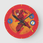 Cartoon Flash-Labor mit grafischer Darstellung Runde Wanduhr (Vorderseite)