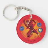 Cartoon Flash-Labor mit grafischer Darstellung Schlüsselanhänger (Vorderseite)