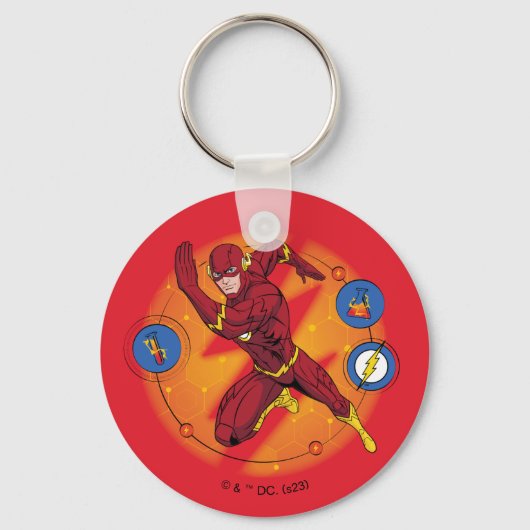 Cartoon Flash-Labor mit grafischer Darstellung Schlüsselanhänger (Vorderseite)