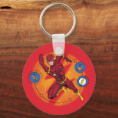 Cartoon Flash-Labor mit grafischer Darstellung Schlüsselanhänger (Rückseite)