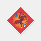 Cartoon Flash-Labor mit grafischer Darstellung Serviette (Ecke)