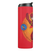 Cartoon Flash-Labor mit grafischer Darstellung Thermosbecher (Nach links gedreht)