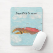 Cartoon fliegt Supersloth. Mousepad. Mousepad (Mit Mouse)