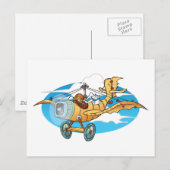 Cartoon Flivver Postkarte (Vorne/Hinten)