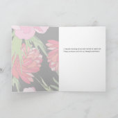 Cartoon Floral Vermisst Sie Karte (Innenseite)