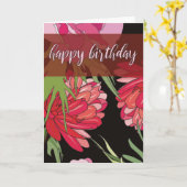 Cartoon Flowers Birthday Card Karte (Gelbe Blume)