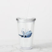 Cartoon Flugzeug Acryltrinkbecher (Rückseite)