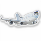Cartoon Flugzeug Aufkleber (Vorderseite)